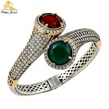 Gümüş Otantik Taşlı Biezik /Bileklik